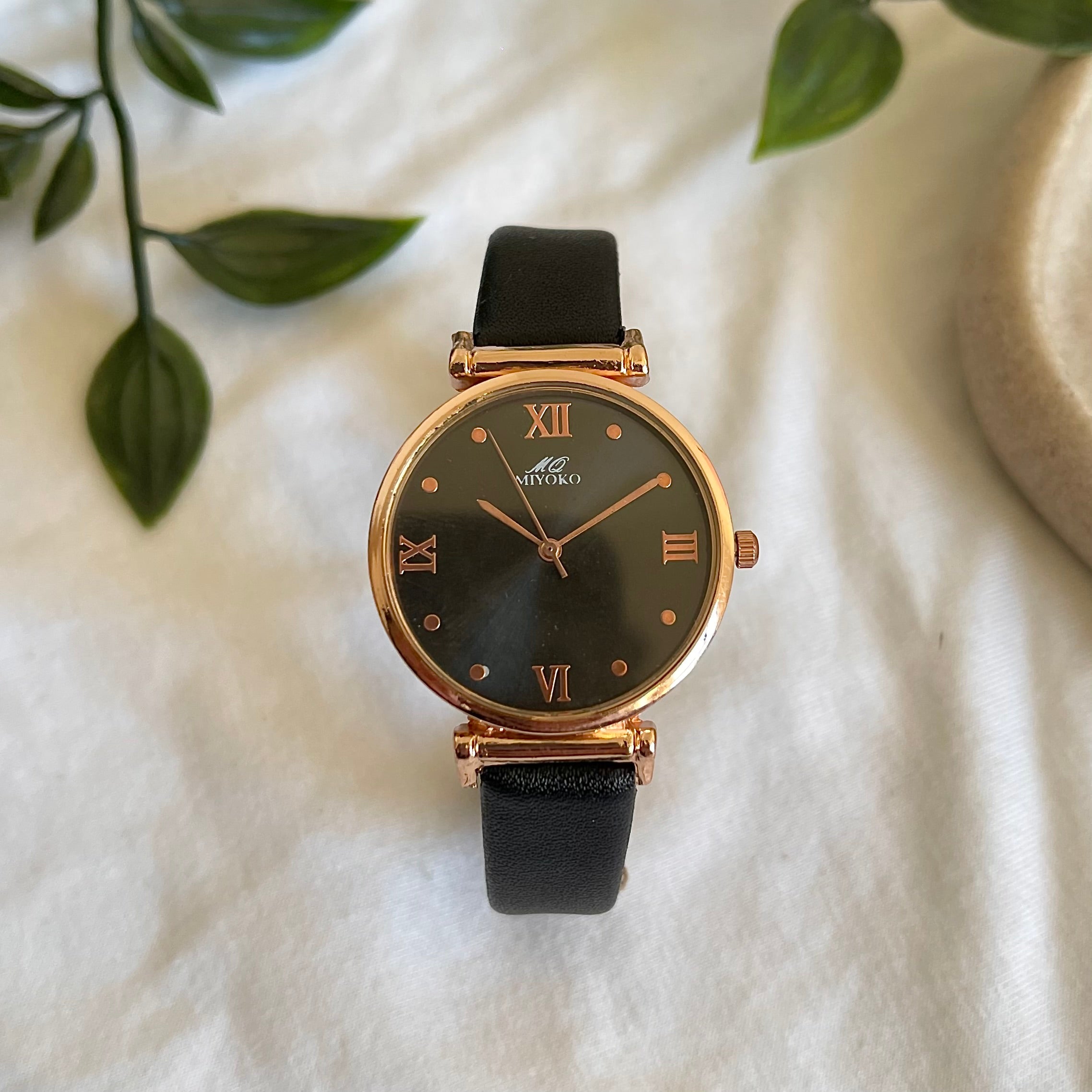 Black Orla Leather Watch