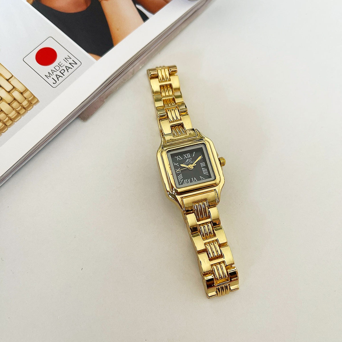 Gold Black Opera Metal Watch