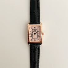 Load image into Gallery viewer, Black Rosegold Beige Sleek Leather Watch
