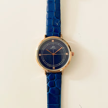 Load image into Gallery viewer, Blue Target Leather Watch
