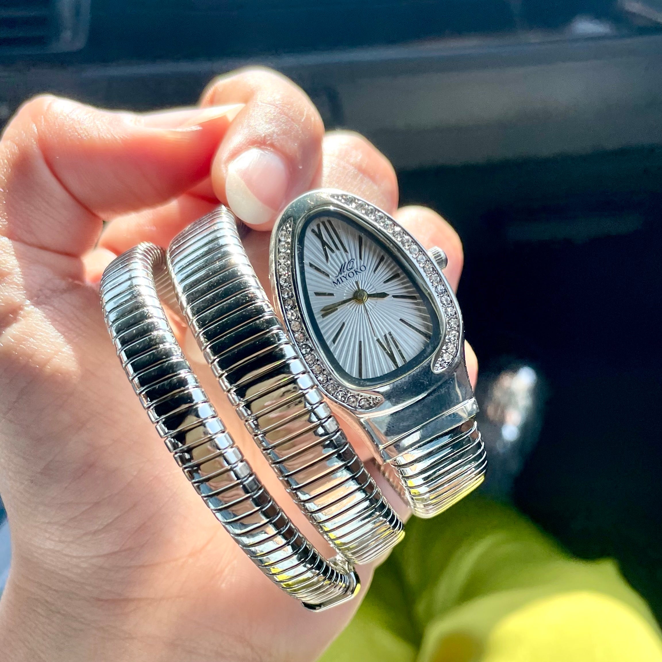 Silver X White Sneaky Metal Watch