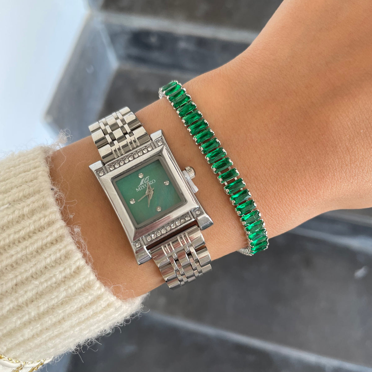 Silver X Green Set