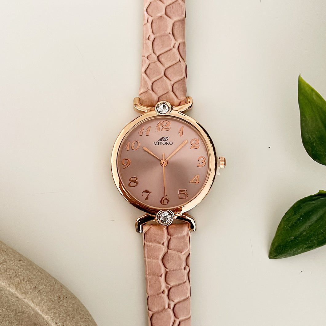 Semon Pearls Leather Watch