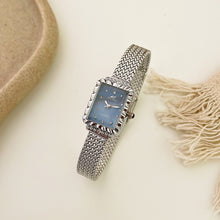 Load image into Gallery viewer, Silver Blue Sunlit Metal Watch
