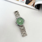 Silver Green Diaries Metal Watch