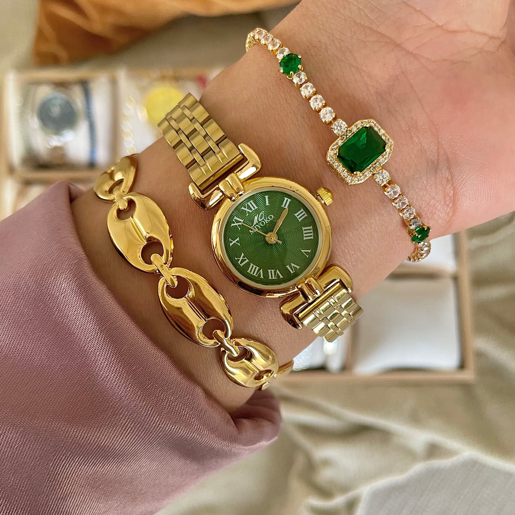 Gold Green Luxuries Set