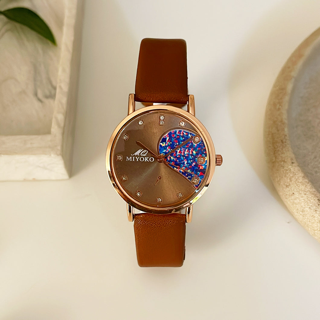 Brown Mirage Leather Watch