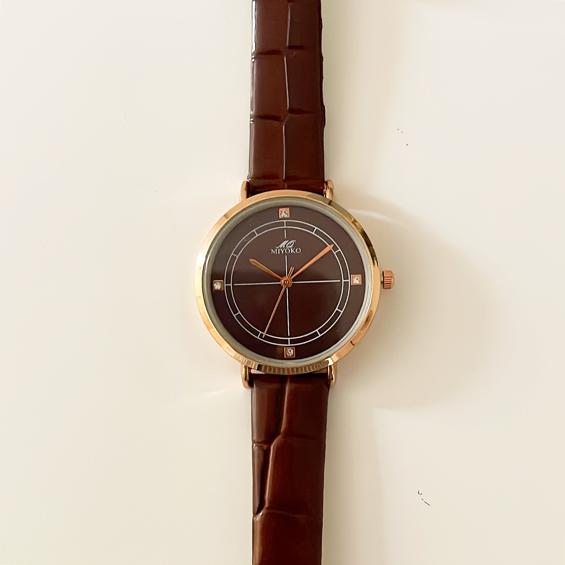 Brown Target Leather Watch – Miyoko Watches