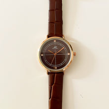 Load image into Gallery viewer, Brown Target Leather Watch
