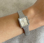 Silver White Nostalgia Metal Watch