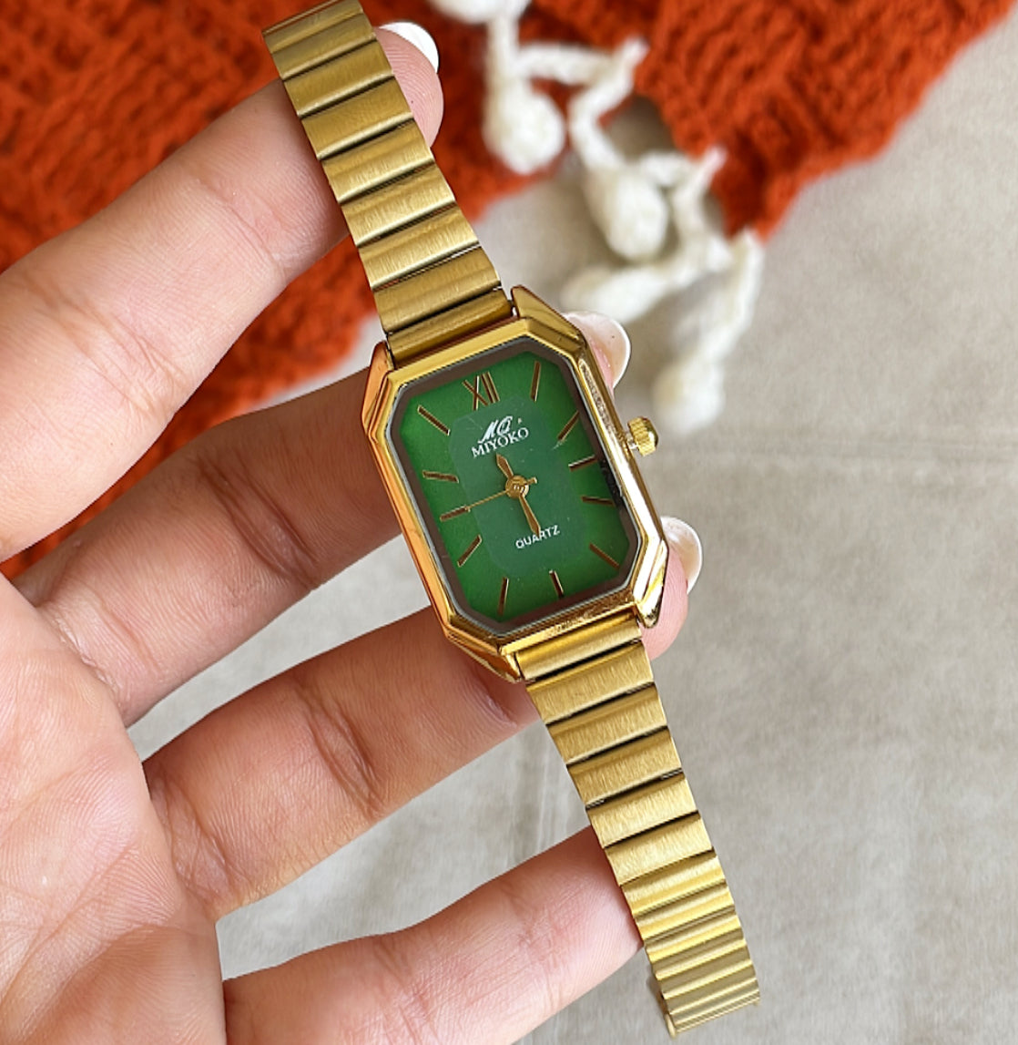Emerald Green Heritage Metal Watch