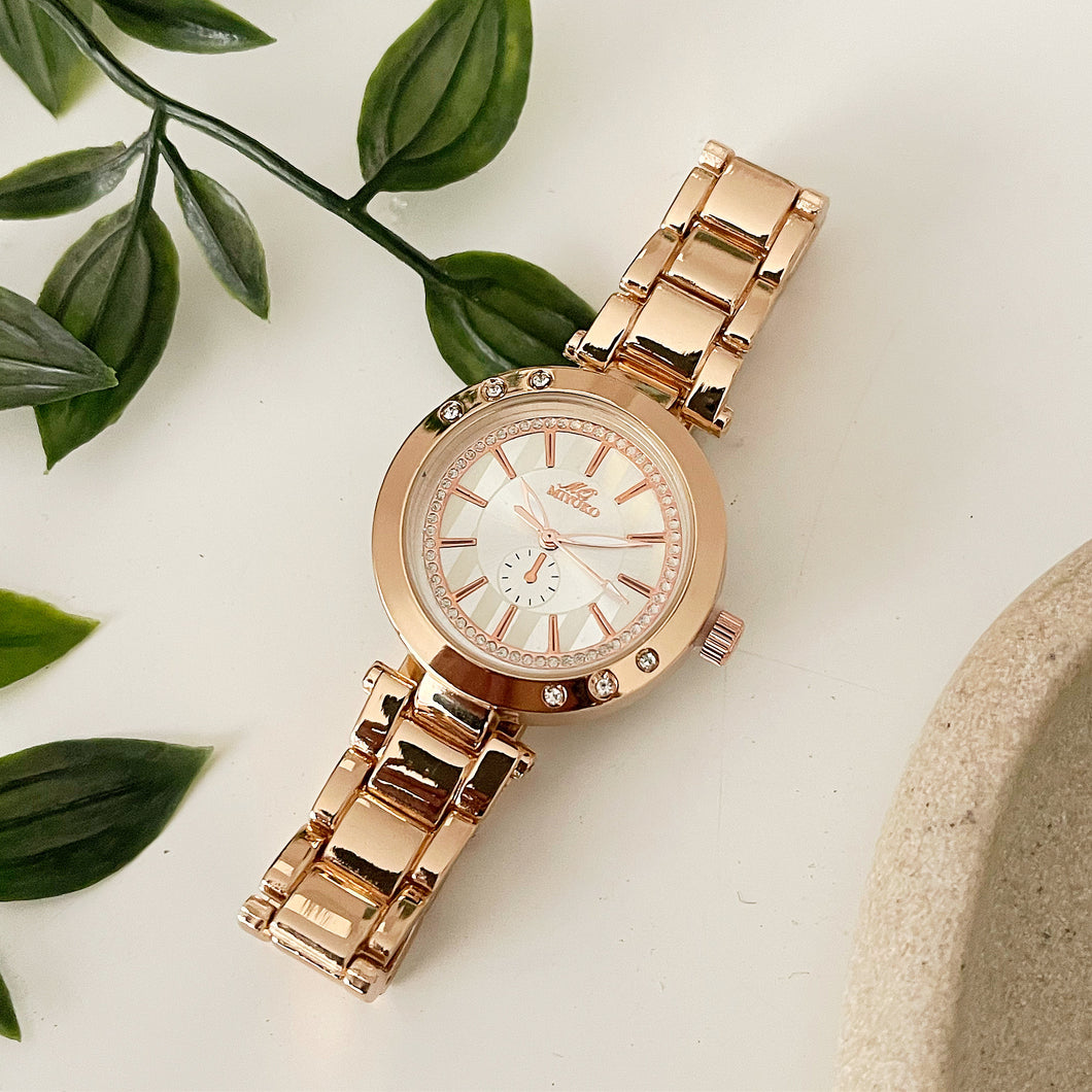 Rosegold White Aristo Metal Watch