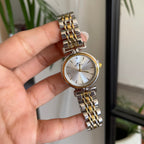 Mixed White Orbit Metal Watch