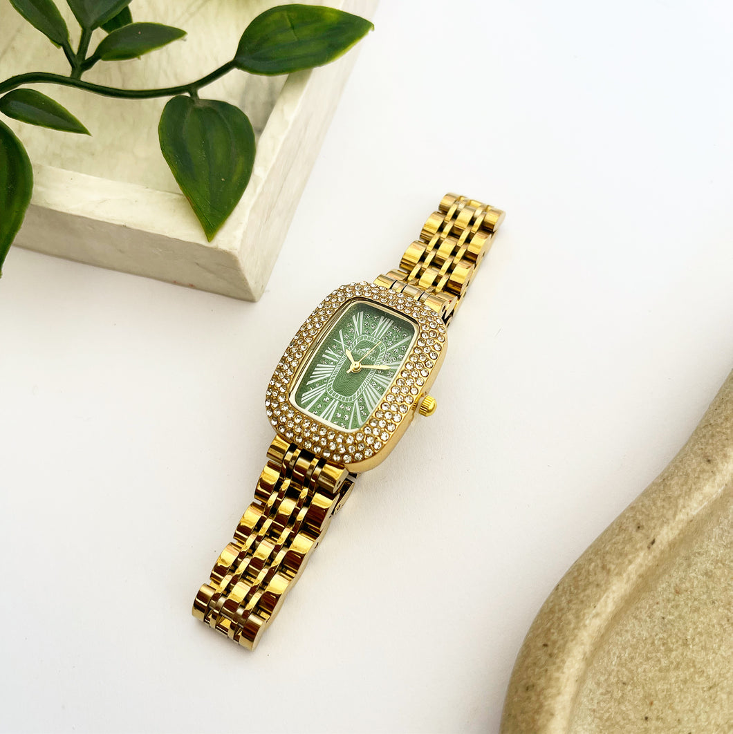 Gold Green Nova Metal Watch