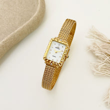 Load image into Gallery viewer, Gold White Sunlit Metal Watch
