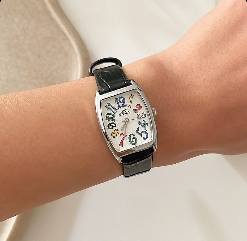 Black Whimsy Leather Watch