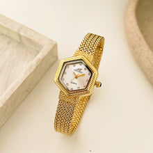 Load image into Gallery viewer, Gold White Solara Metal Watch
