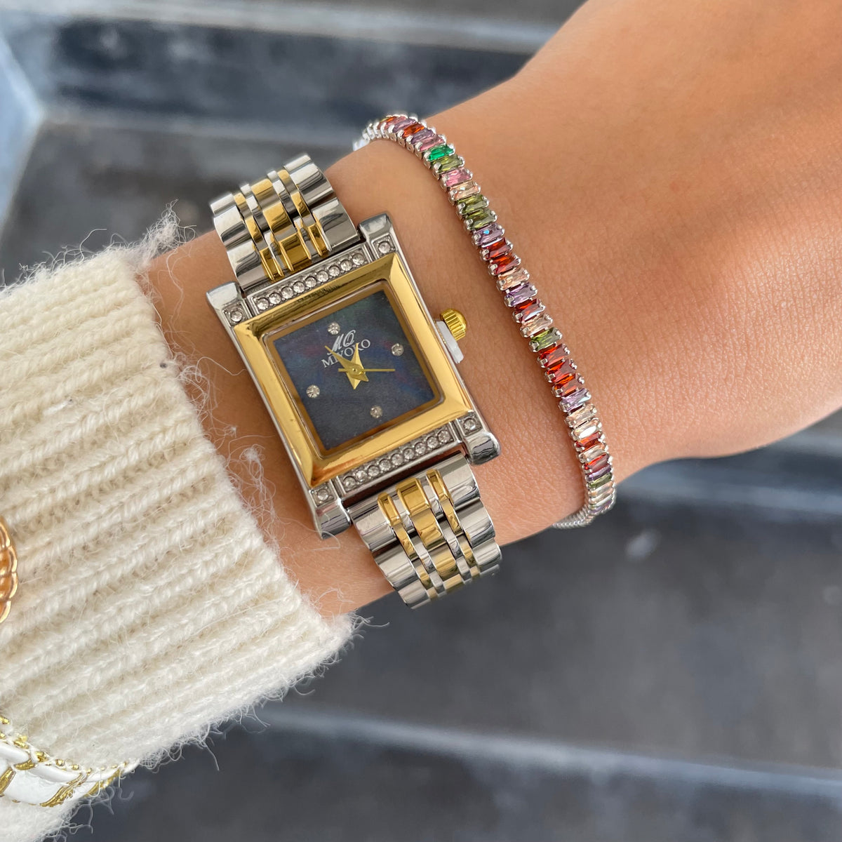 Silver x gold x blue x multi colors set