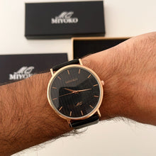 Load image into Gallery viewer, Black GENT Men Leather Watch
