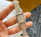 Silver White Vintage Metal Watch