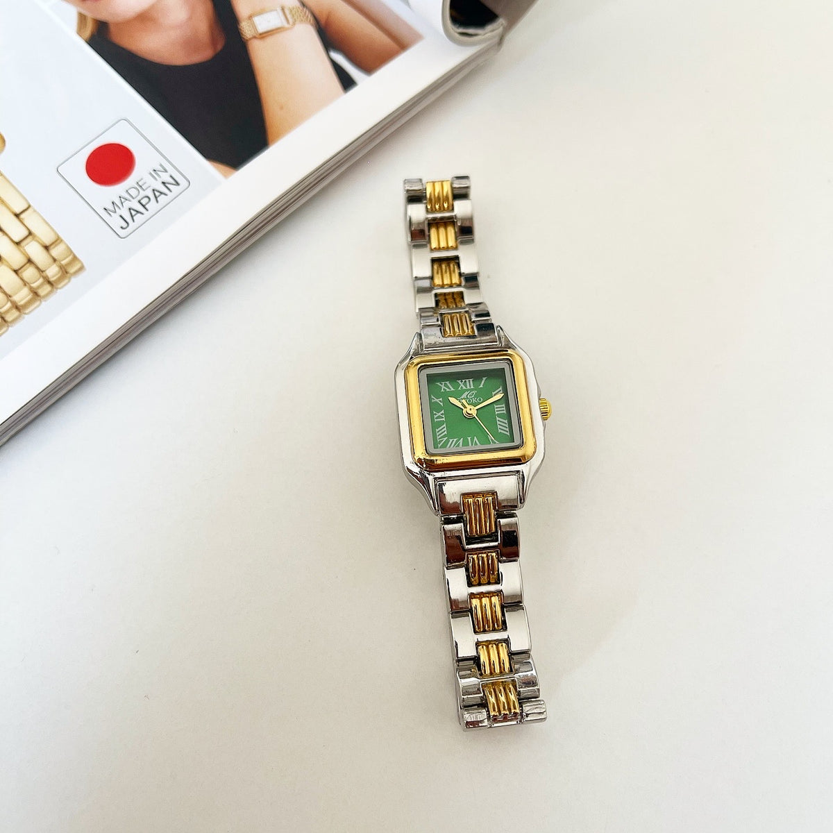 Mixed Green Opera Metal Watch