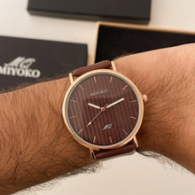 Load image into Gallery viewer, Brown GENT Men Leather Watch
