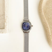 Load image into Gallery viewer, Silver Blue Royal Square Metal Watch
