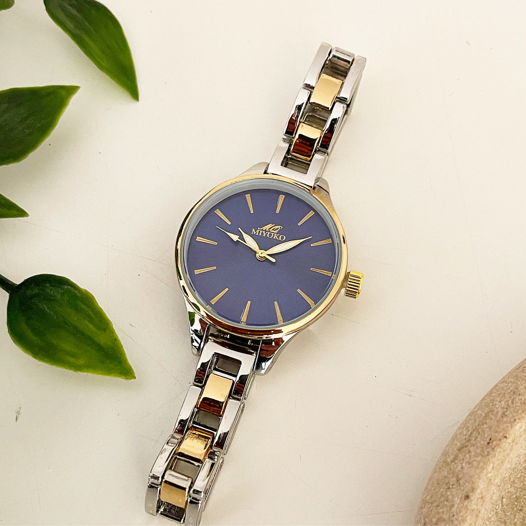 Mixed Blue Lyra Metal Watch