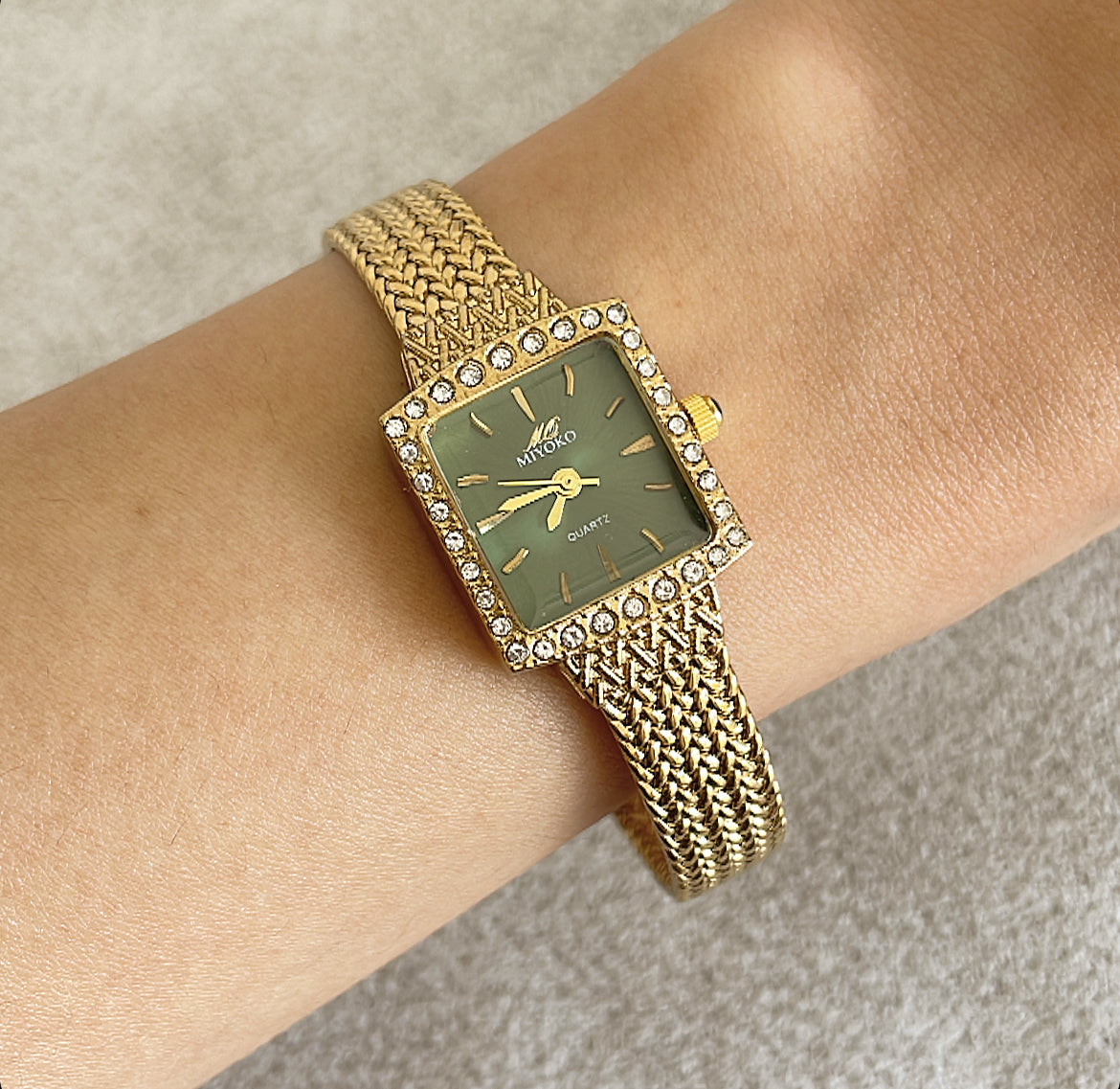 Gold X Green Nostalgia Metal Watch
