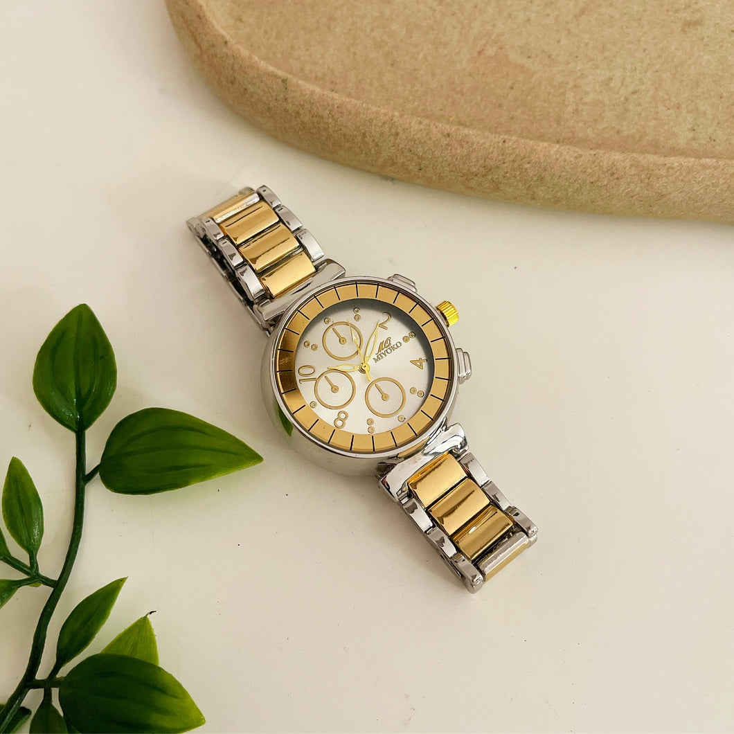 Mixed White Milan Metal Watch
