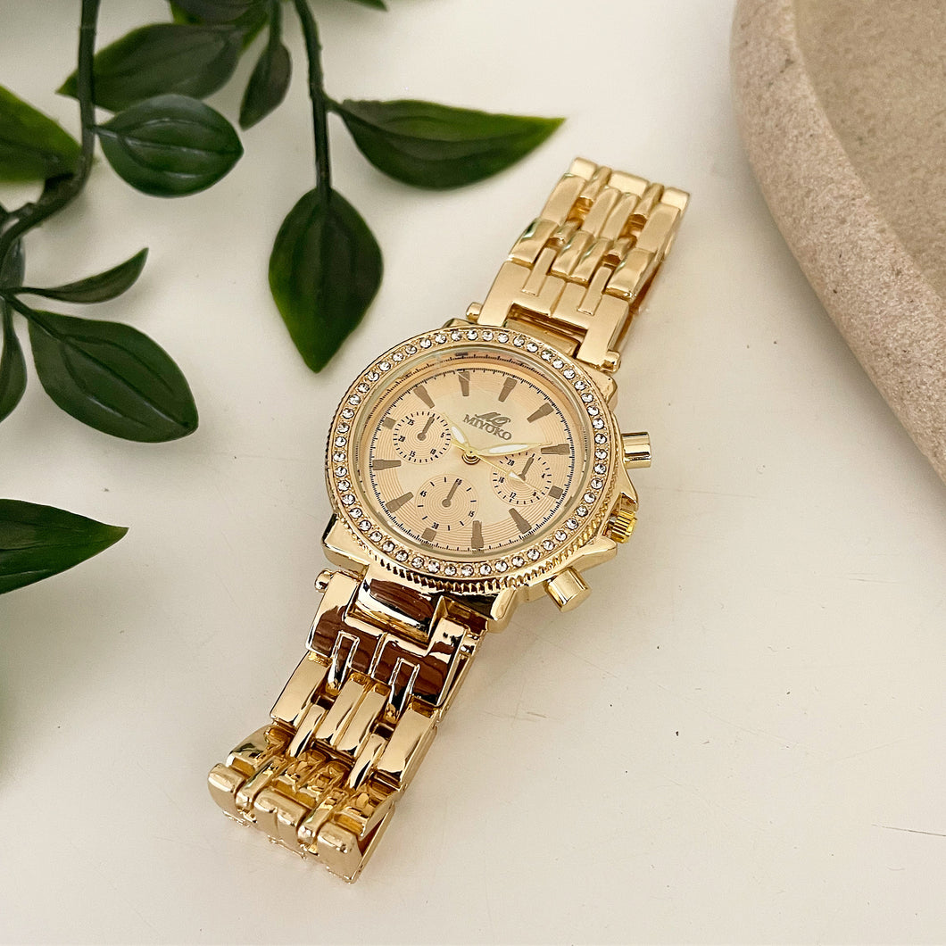 Gold Gold Capri Metal Watch