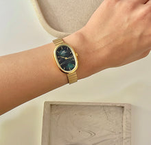 Load image into Gallery viewer, Gold Green Girlfriend Metal Watch
