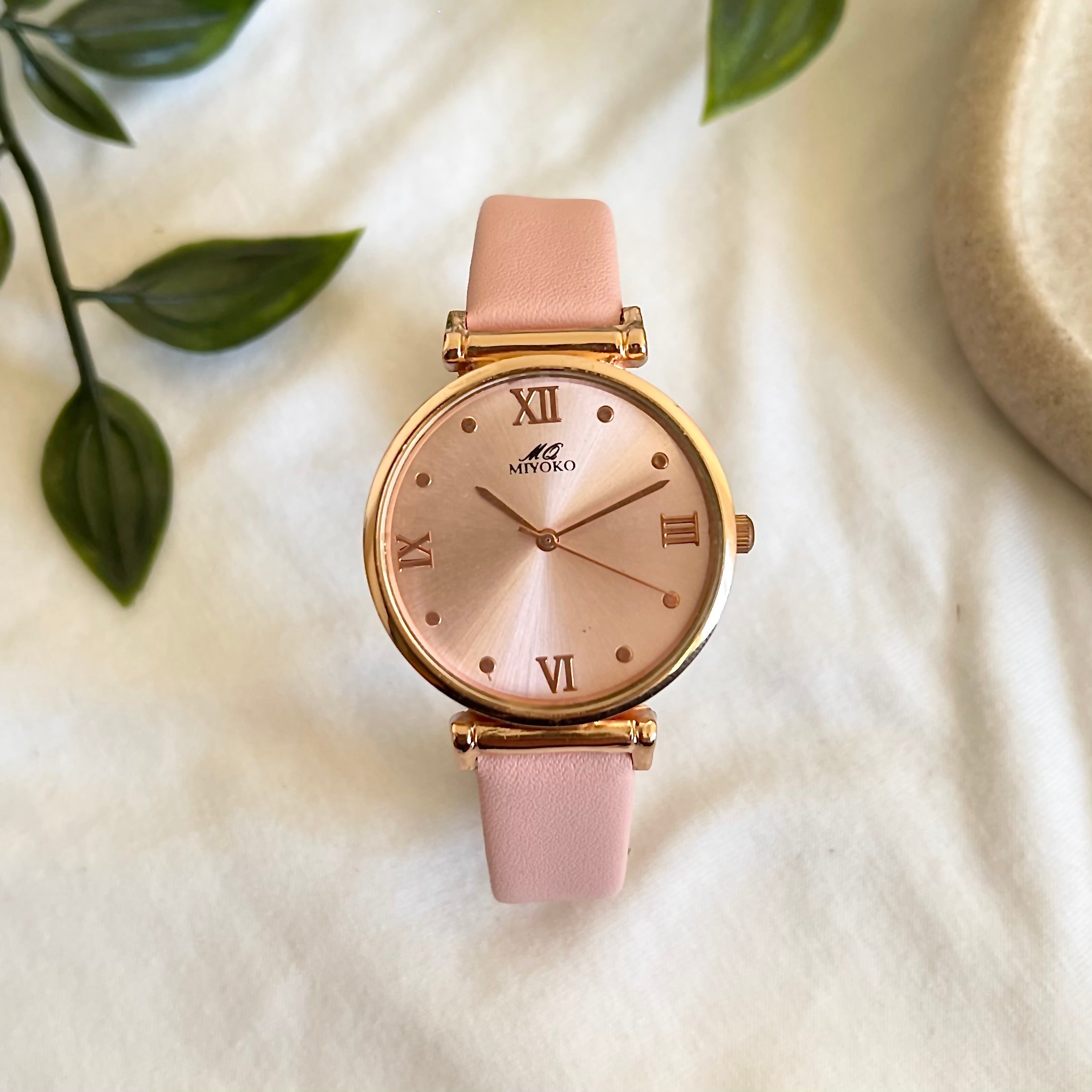Pink Orla Leather Watch