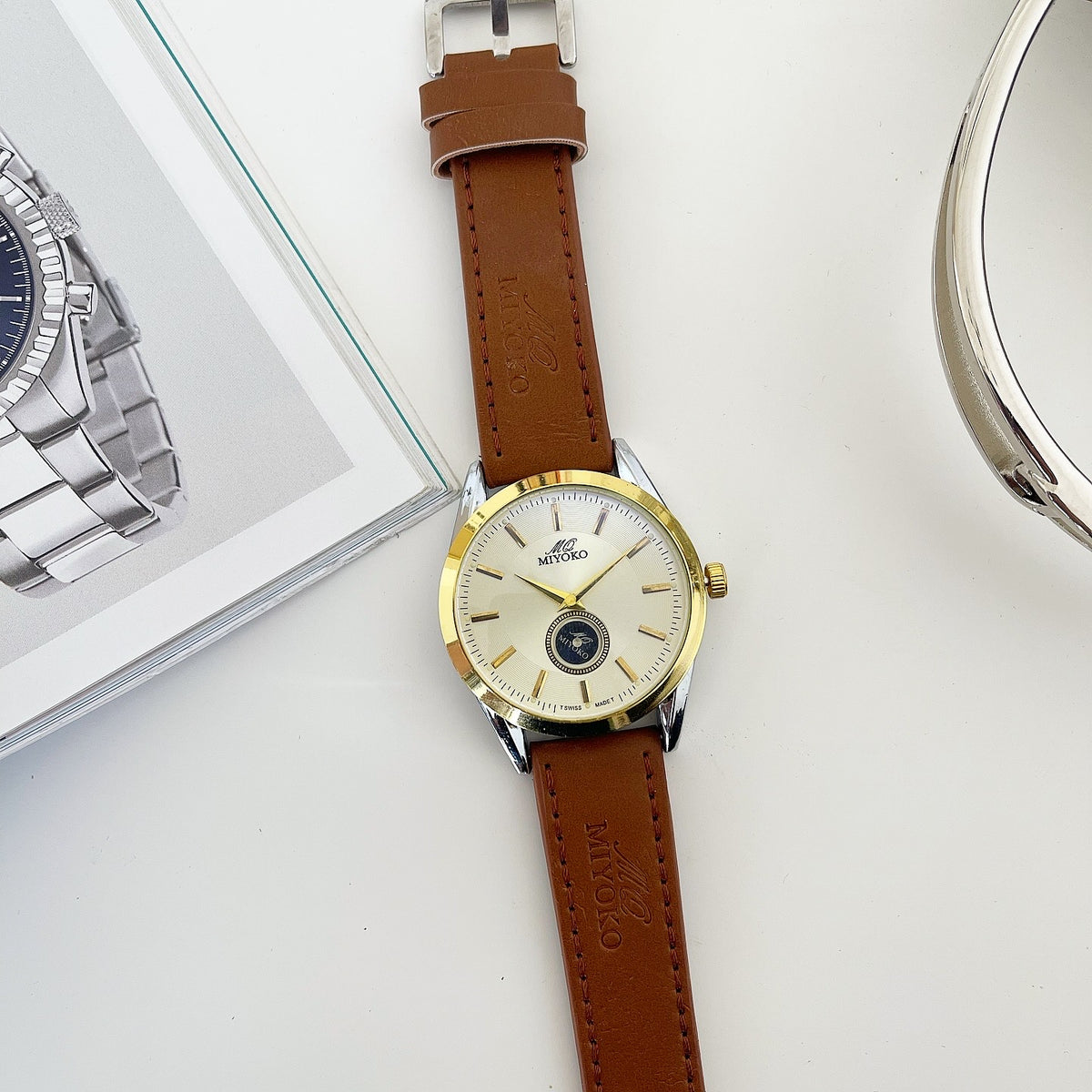 Havan Gold White Valmere Men Watch