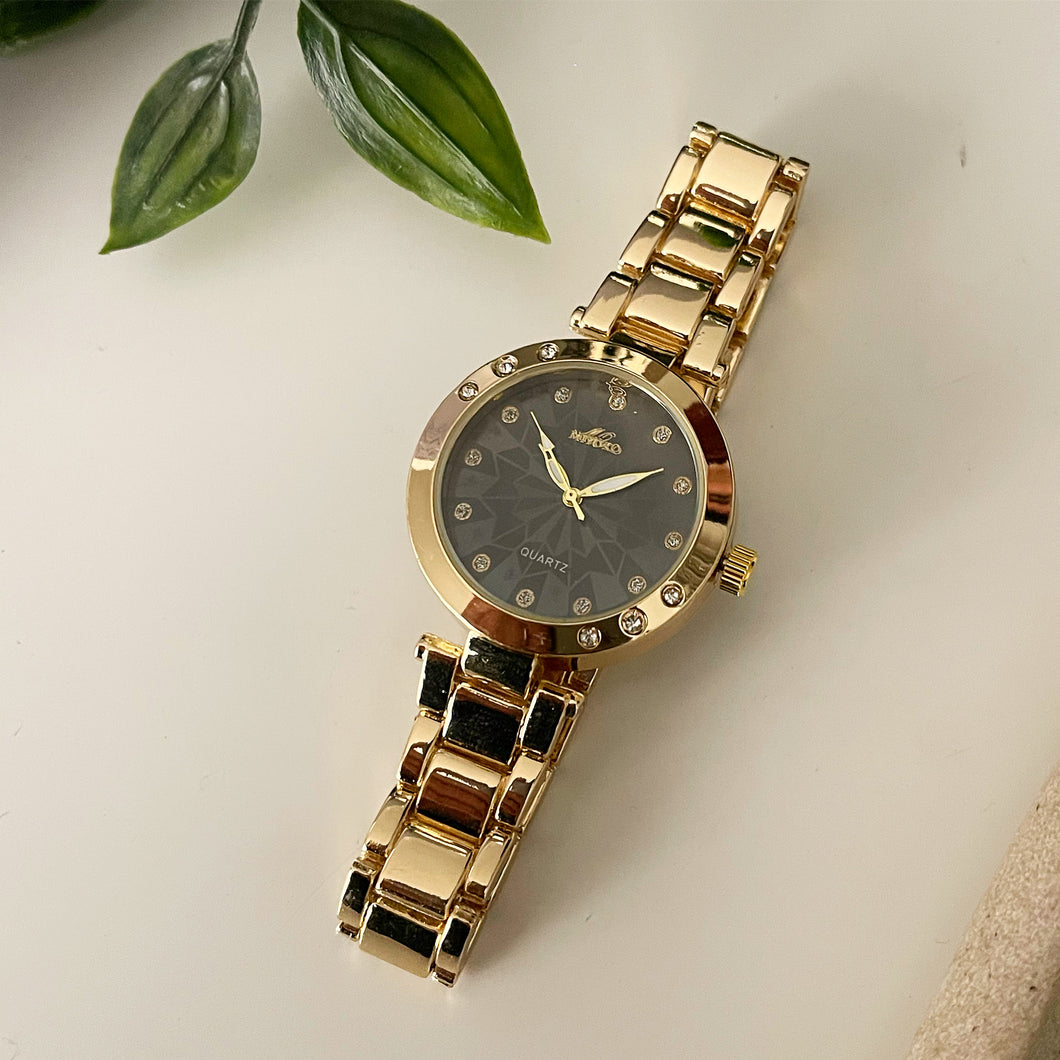 Gold Black Azura Metal Watch