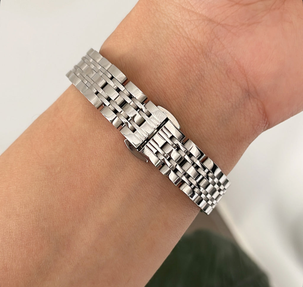 Mixed White Orbit Metal Watch
