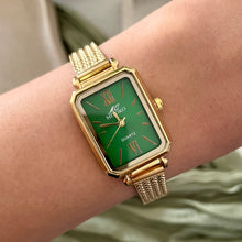 Load image into Gallery viewer, Gold X Green Seraphine Metal Watch
