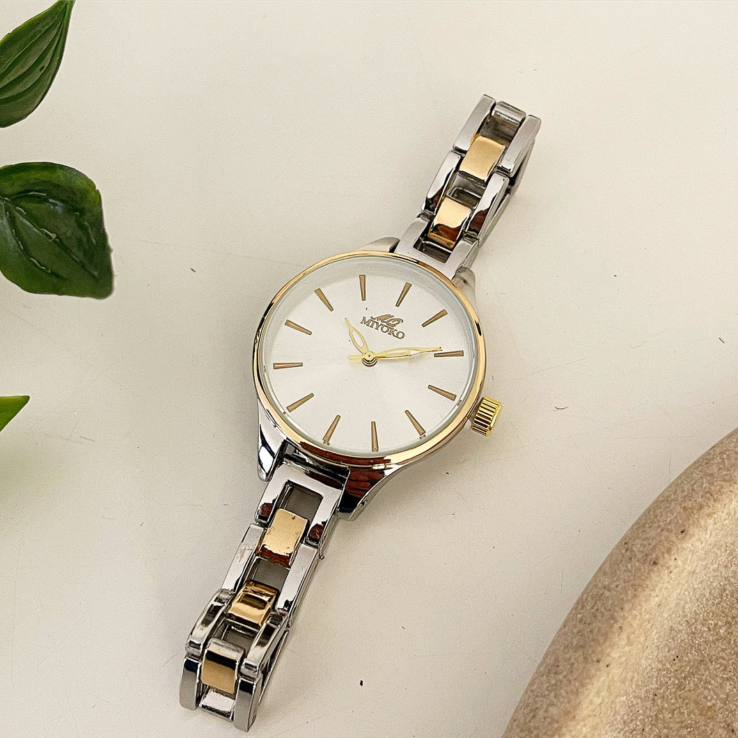 Mixed White Lyra Metal Watch