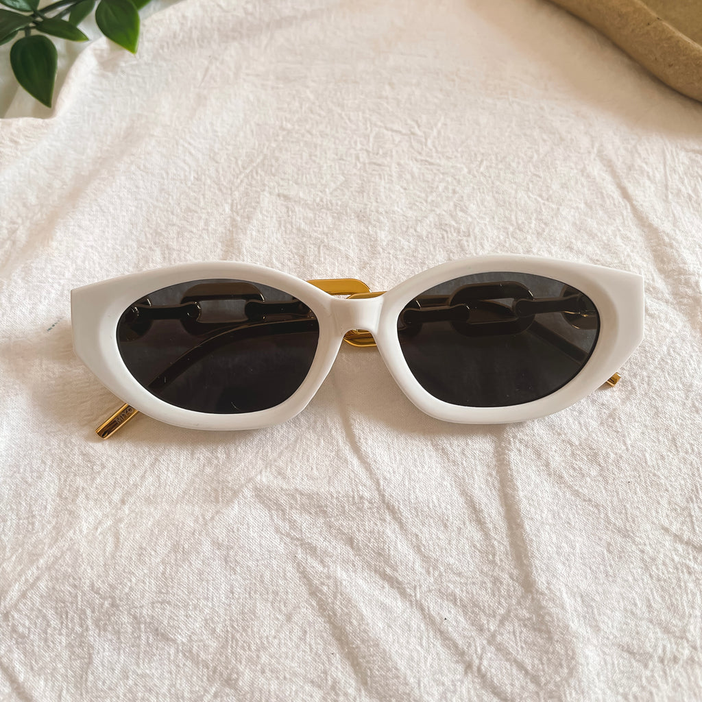 White Emeralda Sunglasses