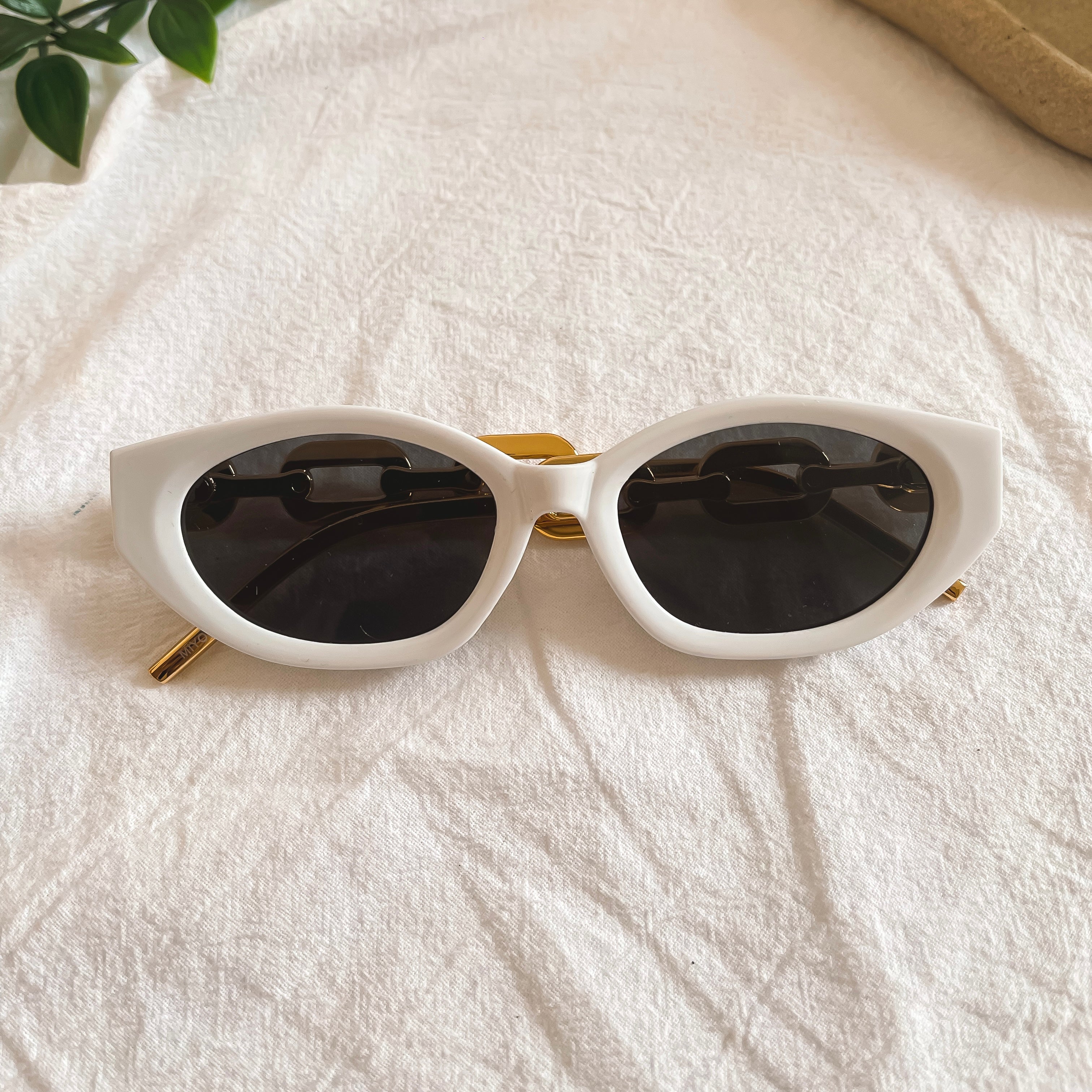 White Emeralda Sunglasses