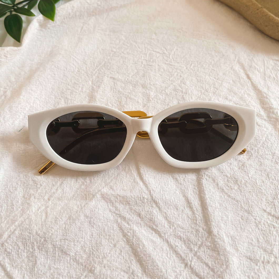 White Emeralda Sunglasses