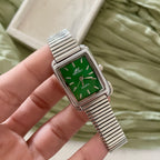 Silver X Green Elowen Metal Watch