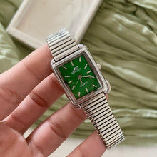 Load image into Gallery viewer, Silver X Green Elowen Metal Watch
