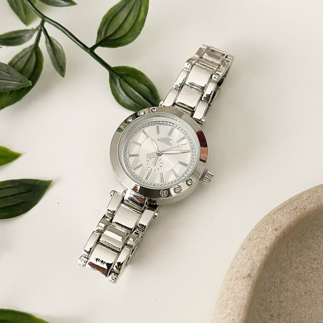 Silver White Aristo Metal Watch