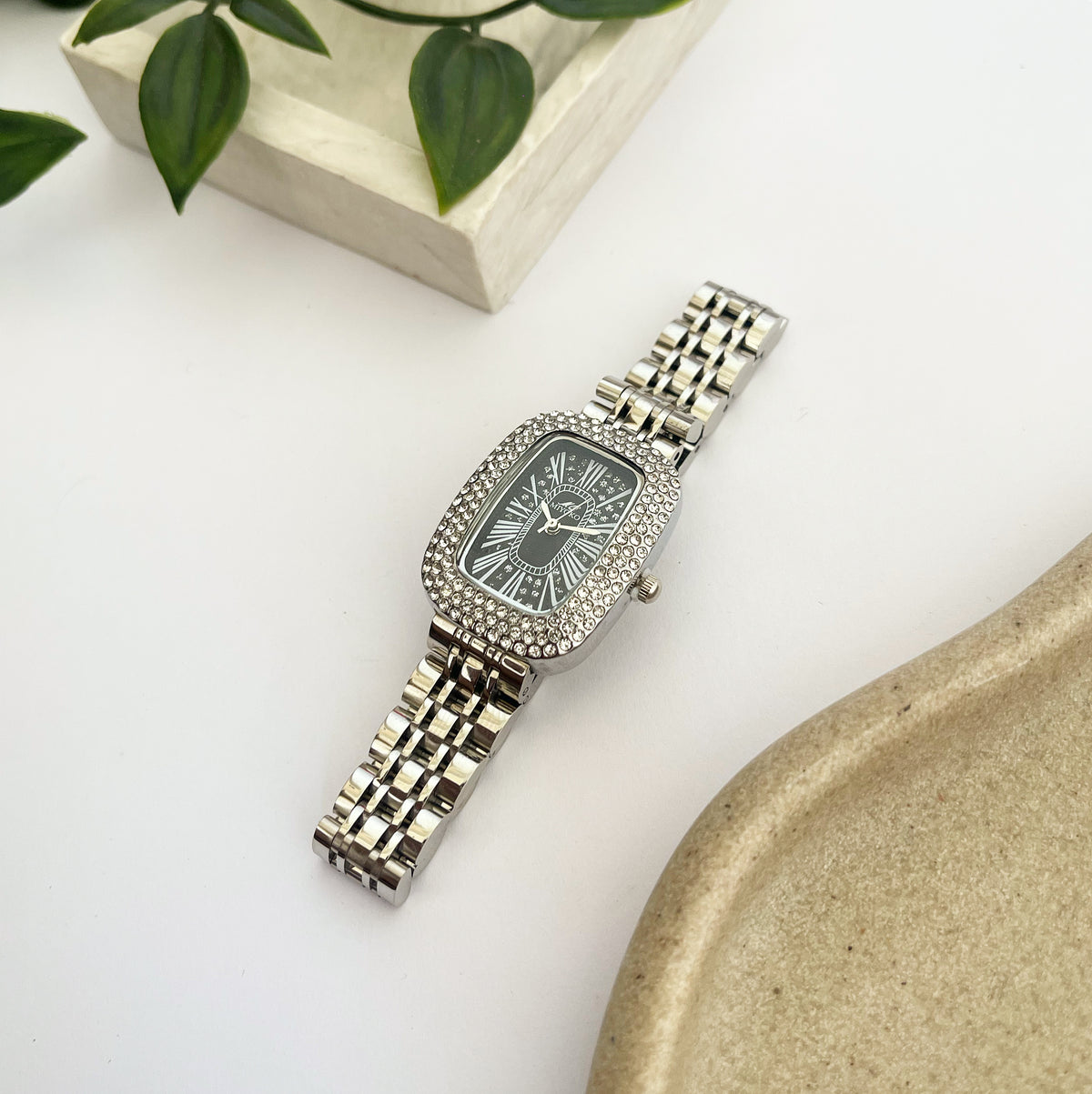 Silver Black Nova Metal Watch