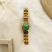 Load image into Gallery viewer, Gold Green Reina Metal Watch
