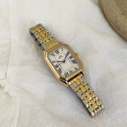 Mixed Gold White Retro Metal Watch