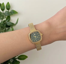 Load image into Gallery viewer, Gold Green Edged Metal Watch
