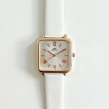 Load image into Gallery viewer, White Square Leather Watch
