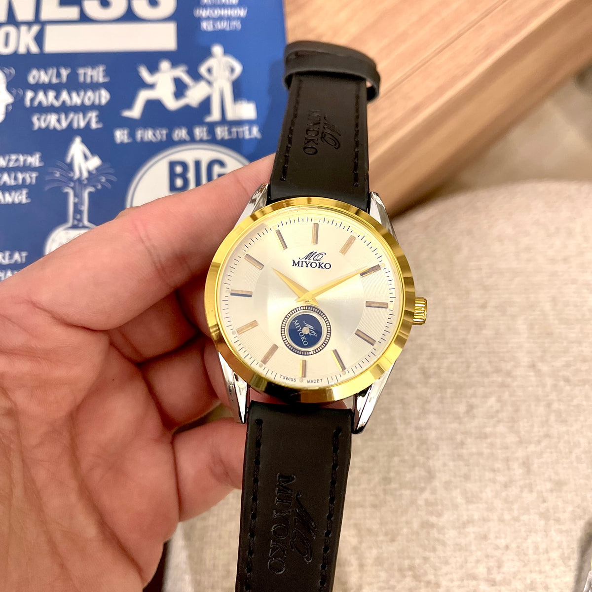 Black Gold White Valmere Men Watch